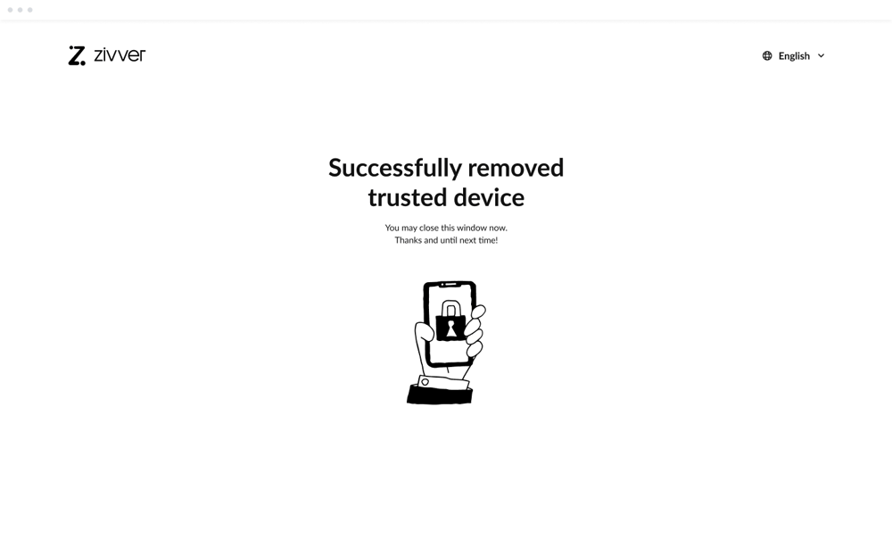 trusted device removed