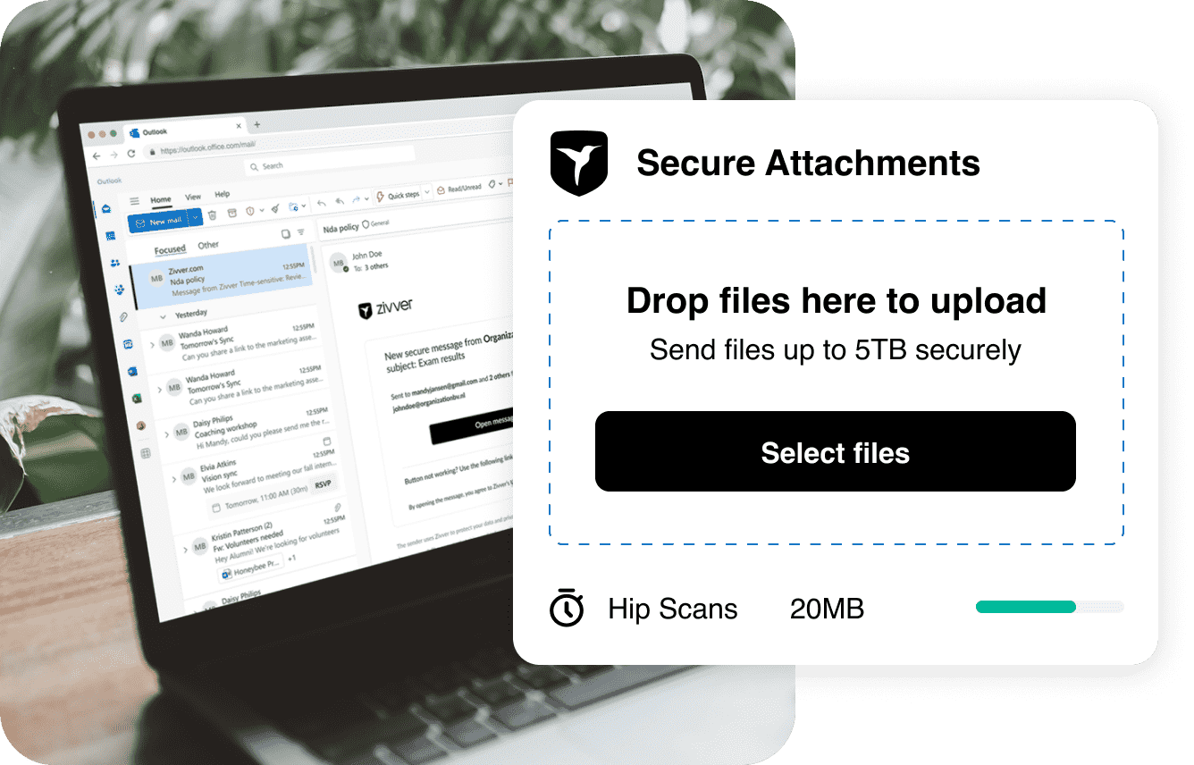 EN - ZVR24 - 11 - Features - Zero Knowledge Encryption - Protect any email or file