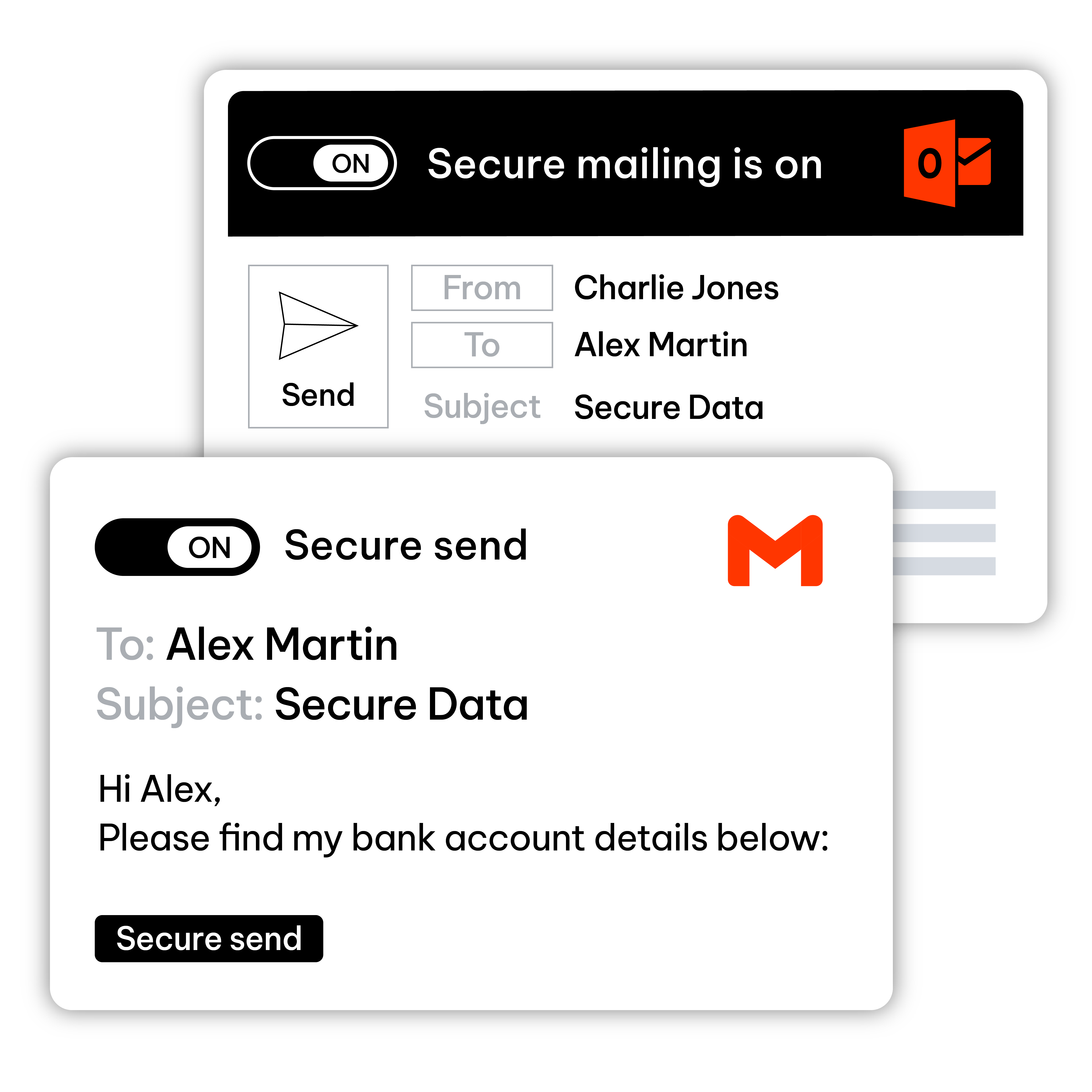 Secure Email Product Page Imagery - Email environment